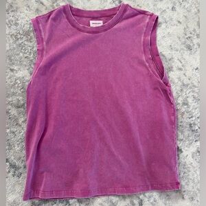 Thread & Supply Purple/Magenta Burnout Muscle Tank - Small